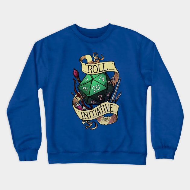 Roll Initiative Classic Crewneck Sweatshirt by boltkidney